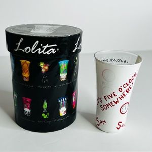 Lolita It’s 5 O’Clock Somewhere Hand Painted Shot Glass with Box